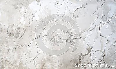 Cracked Elegance: A Timeless, Weathered, and Majestic Wall of White Marble Stock Photo