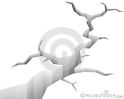 Cracked Floor Background Vector Illustration