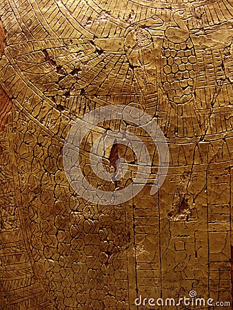 Cracked gold texture on rock Stock Photo