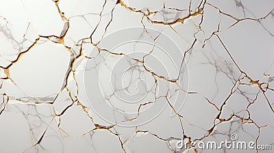 Cracked gold wall Stock Photo