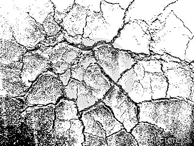 Cracked grunge texture Vector Illustration