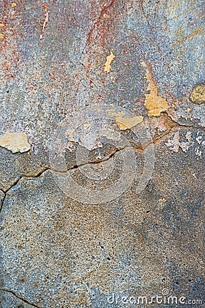 Cracked and peeling paint old wall background. Classic grunge Stock Photo