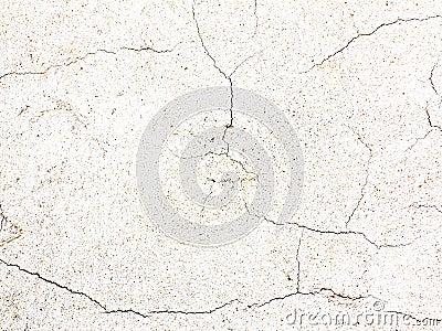 Cracked surface of rough plaster Stock Photo