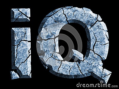 Cracked symbol Intelligence quotient. Stock Photo