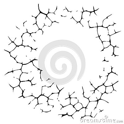 Cracked wall or earth background, vector Vector Illustration