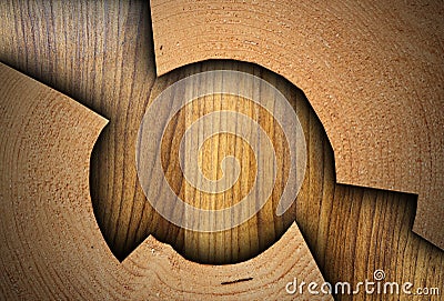 Cracked wood stump texture Stock Photo