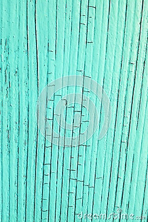 Cracked wooden plank, blue Stock Photo