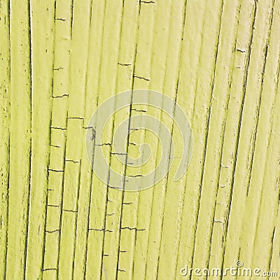 Cracked wooden plank, yellow color Stock Photo