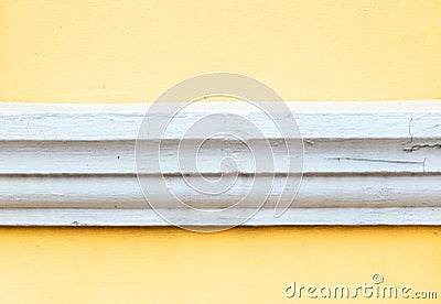 Cracked yellow paint color concrete wall,texture background Stock Photo