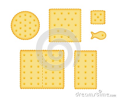 Cracker cookies set. Vector Illustration