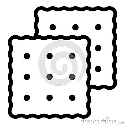 Cracker icon, outline style Vector Illustration