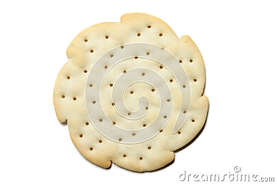 Cracker isolated on white Stock Photo