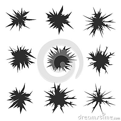 Cracks broken hollow holes design vector illustration Vector Illustration