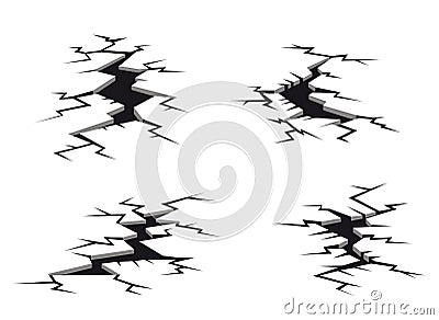 Cracks and clefts Vector Illustration