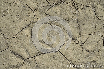 Cracks in the dry ground. Drought background Stock Photo