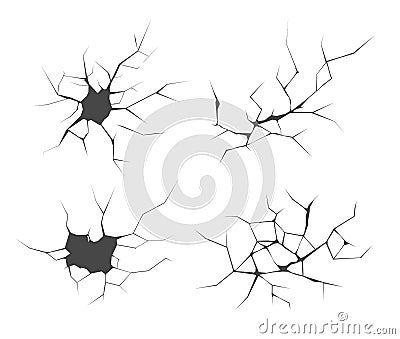 Cracks vector icons Vector Illustration