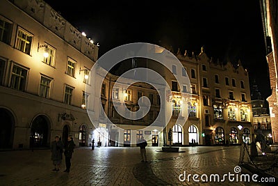 In cracow by night Editorial Stock Photo