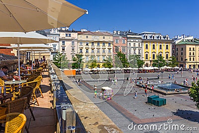 Cracow-Poland-Main Market Square Editorial Stock Photo