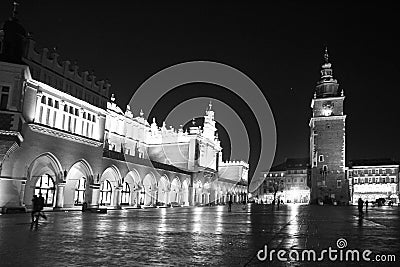 The cracow's night Editorial Stock Photo