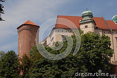 Cracow, Wawel, castl Stock Photo