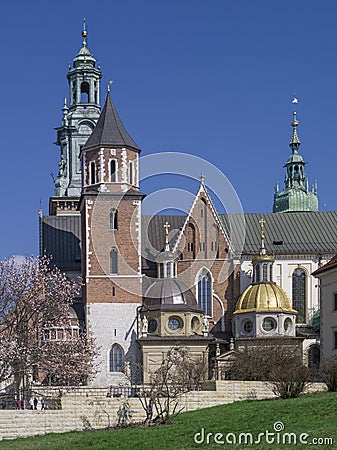 Cracow Wawel Cathedral on Wawel Hill Stock Photo