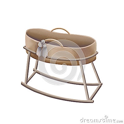 Cradle for sleeping newborns Cartoon Illustration