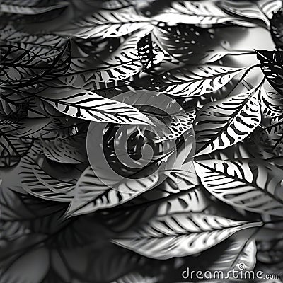Organic pattern that mirrors the intricate patterns formed by the shadows of leaves on a sunny day. AI Generated Stock Photo