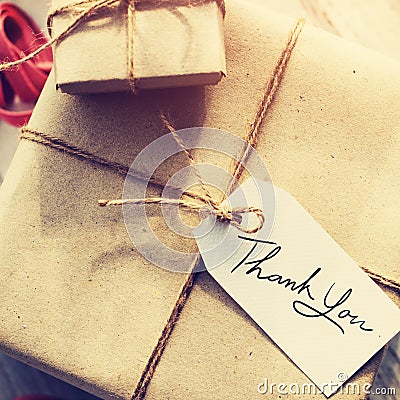 Craft Design Simplify Wrapping Gift Concept Stock Photo