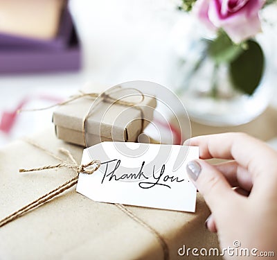 Craft Design Simplify Wrapping Gift Concept Stock Photo