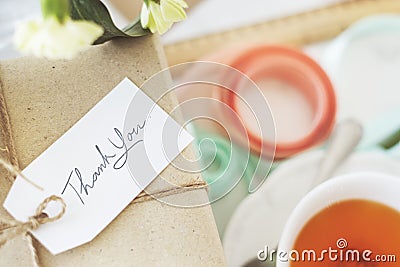 Craft Design Simplify Wrapping Gift Concept Stock Photo