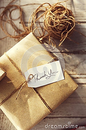 Craft Design Simplify Wrapping Gift Concept Stock Photo