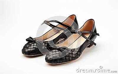 Craft Flat Dance Shoes on generative ai . Stock Photo
