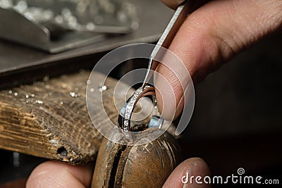 Craft jewellery making. Stock Photo