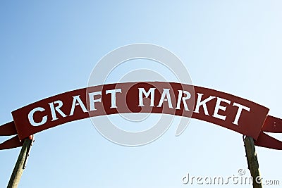 Craft market sign Stock Photo