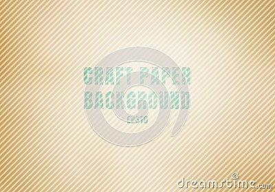 Craft paper brown corrugated cardboard stained texture background. Template Realistic Kraft recycled Vector Illustration