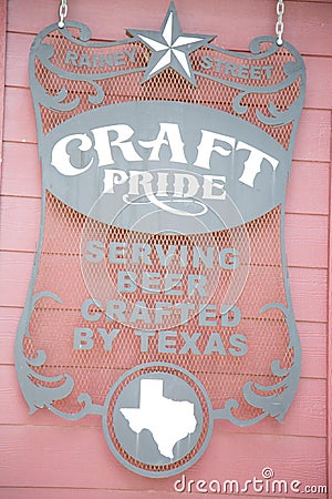 Craft Pride Beer Sign Austin Editorial Stock Photo