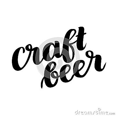 Craftbeer. Traditional German Oktoberfest bier festival. Vector hand-drawn brush lettering illustration isolated on Vector Illustration