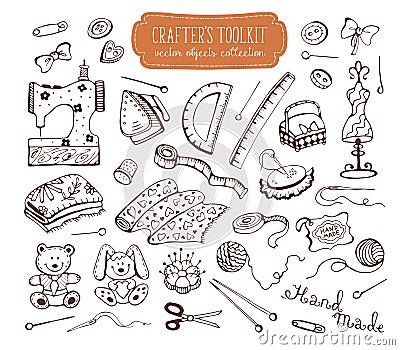 Crafting tools set Vector Illustration