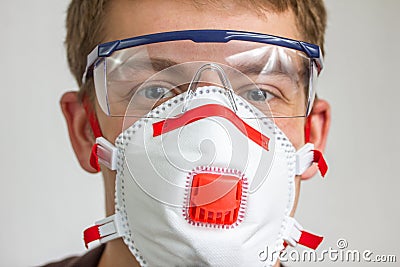 Craftsman with safety protection gear Stock Photo