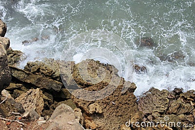 Crag to sea Stock Photo