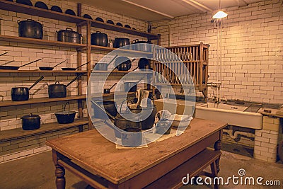 Cragside Scullery Northumberland England Editorial Stock Photo