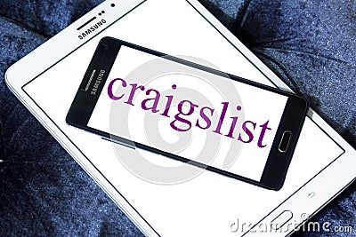 Craigslist classified advertisements website logo Editorial Stock Photo