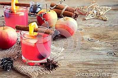Cranberry and apple cider Stock Photo