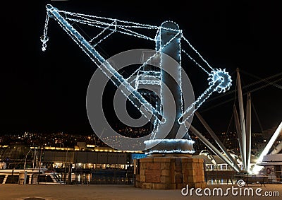 Crane Christmas Stock Photo