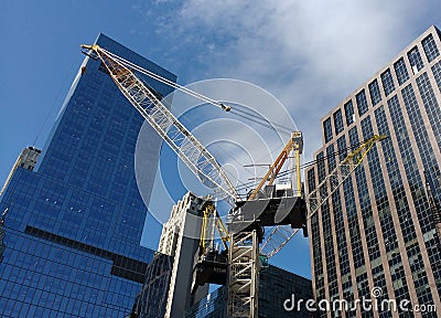 Crane, Construction Site, Manhattan, NYC, NY, USA Editorial Stock Photo