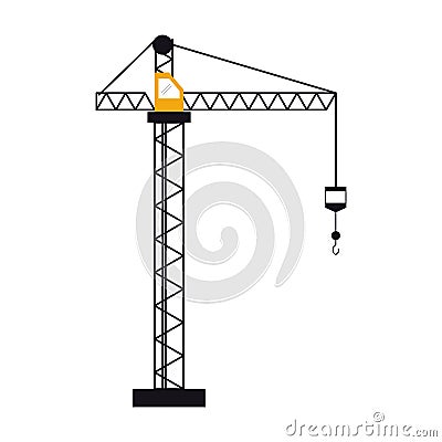 Crane hook construction machine Vector Illustration