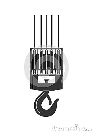 Crane hook icon Vector Illustration