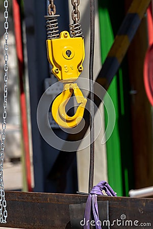 Crane hook, industrial elements Stock Photo