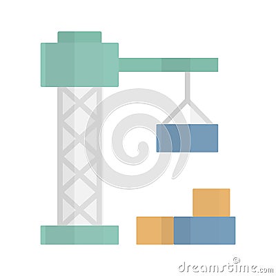 Crane lifter Isolated Vector icon Which can easily modify or edit Vector Illustration
