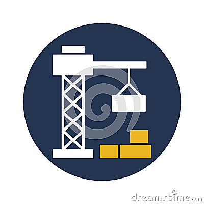 Crane lifter Isolated Vector icon Which can easily modify or edit Vector Illustration